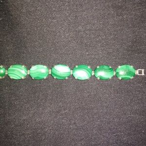 Malachite and .925 silver bracelet